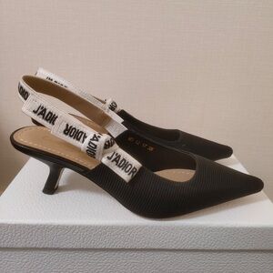 Dior Black Slingback Heels
